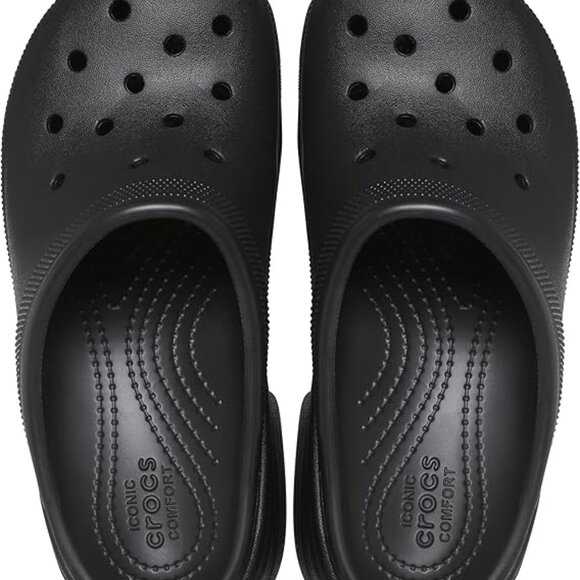 NWT CROCS Black Siren Clog Shoes High Platform Women's Size 10 New - Picture 3 of 16